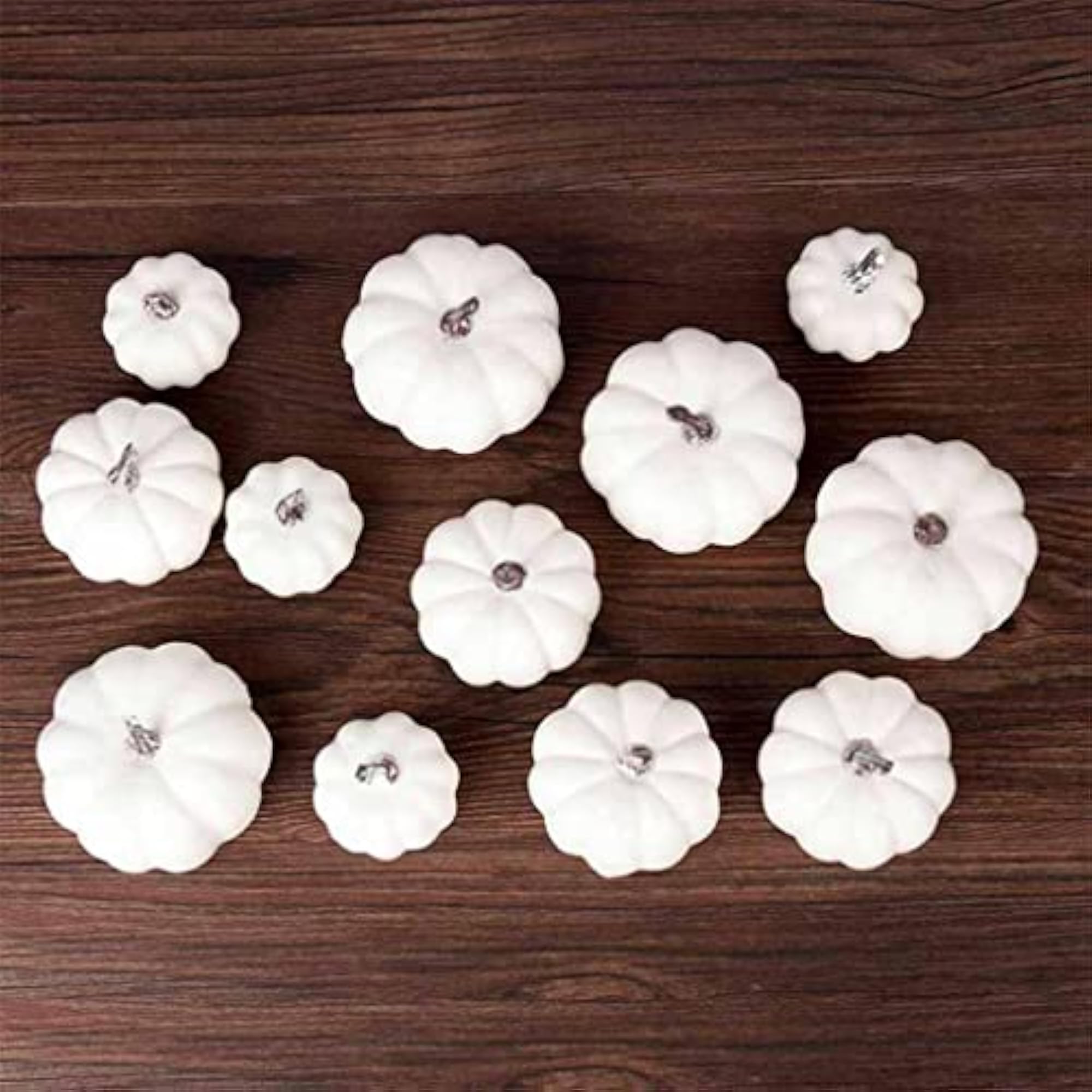 5x12 Pack Fake Artificial Mini Pumpkins for Halloween Themed Party Decoration