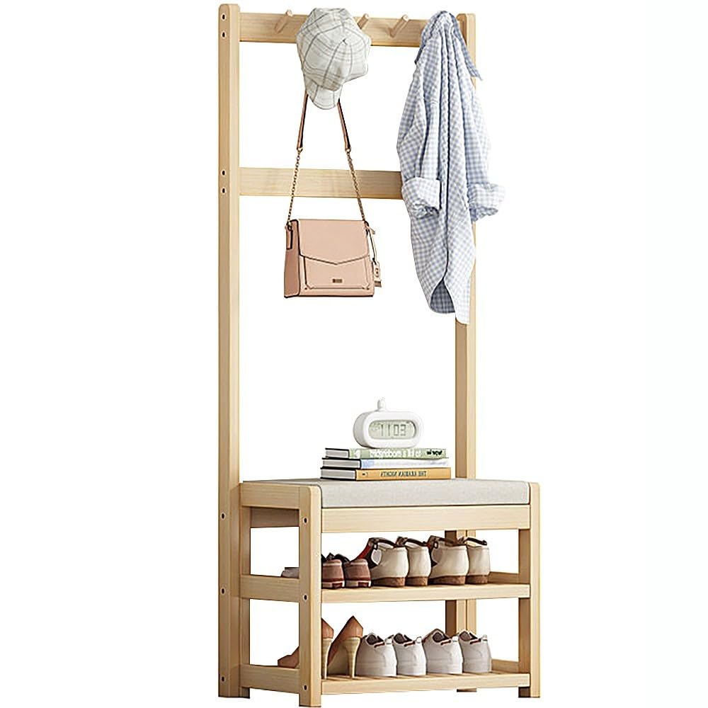 Porte-manteau en bois sur pied pour organiser une chambre ou un bureau avec élégance