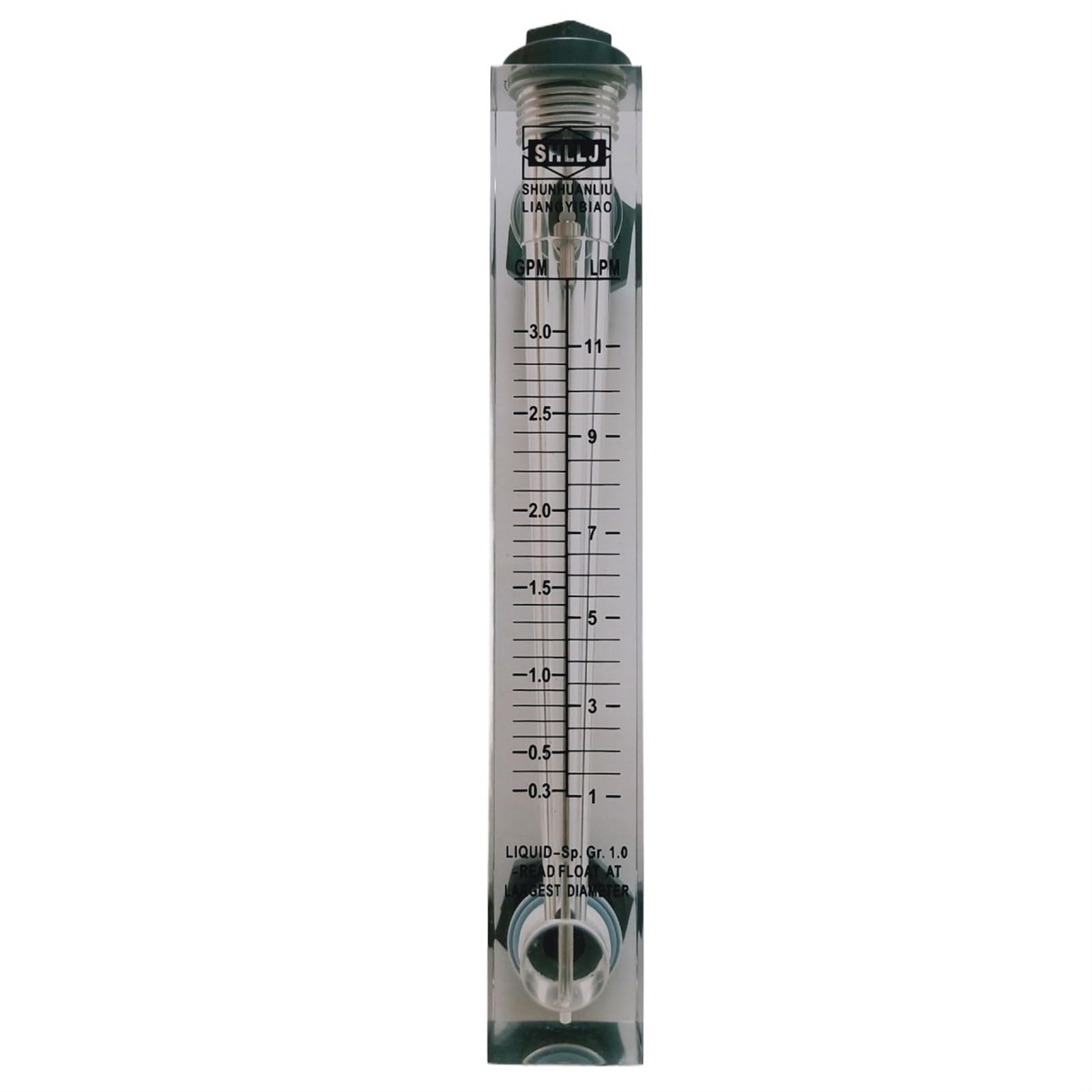 LZM-15L Medidor de flujo de panel acrílico (medidor de flujo) sin válvula de control para líquidos y gases (0.5-5 GPM 2-18 LPM)