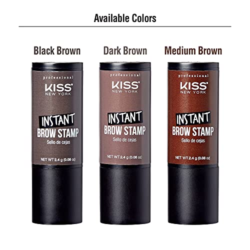 Kiss New York Professional Instant Brow Stamp And Stencil Kit Powder Stamp Eyebrow Shaping Kit (Medium Brown) #TOP5