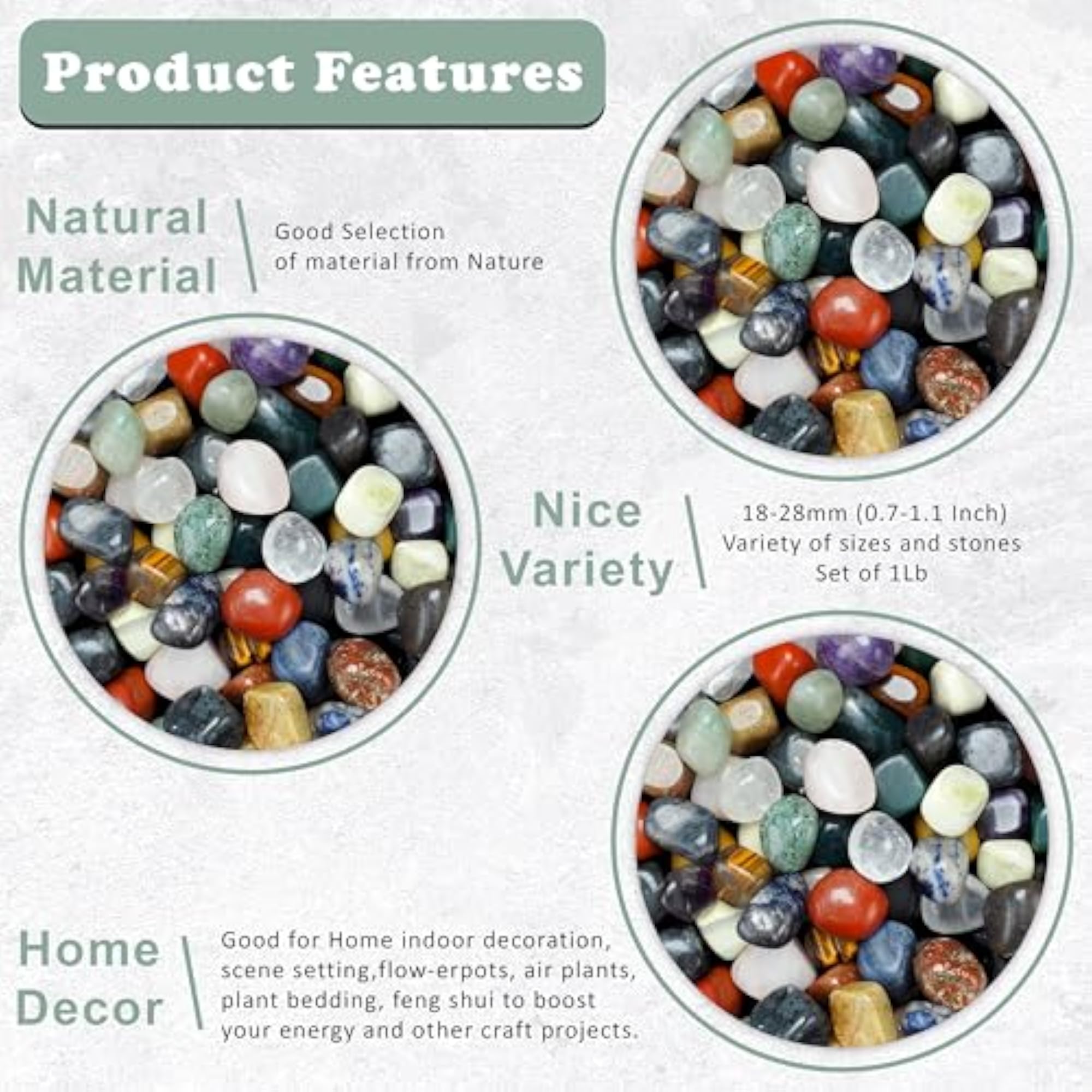 Assorted Polished Stone Collection for Decor & Energy Practice