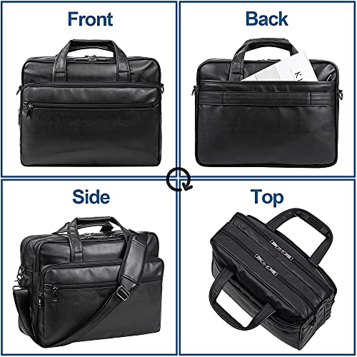 17.3 Inch PU Leather Messenger Bag