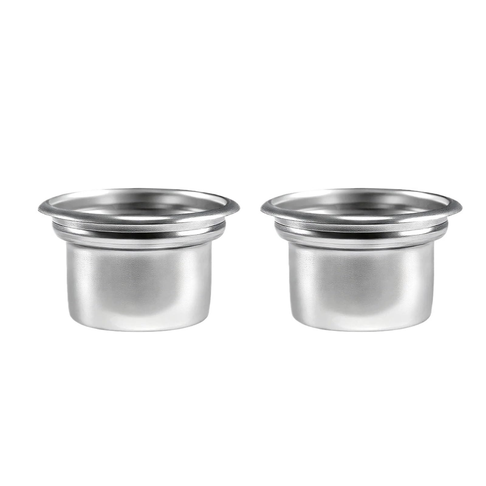 Cesta De Filtro Con Mango For Máquina De Café, Cuenco De Polvo De Cuatro Tazas De Acero Inoxidable De 58MM, Filtros De Café Reutilizables(2pcs)