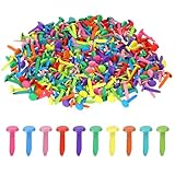 300 Pcs Colorful Split Pins Brads Paper Fasteners, Brass Mini Brads Paper Crafts Fixed Paper Crafts, Brads Paper Fasteners for Schools, Handicrafts, Festivals(8 * 17mm)