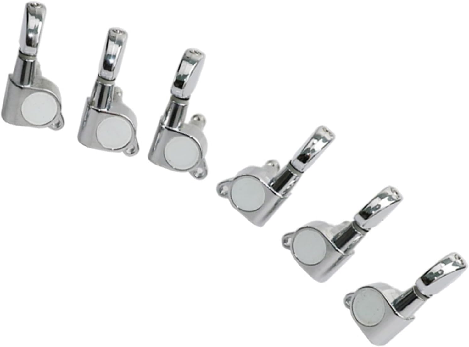 Electric Guitar Tuners, Acoustic Guitar Tuners, Tuners On The Alignment Shaft, Silver Parts String Tuning Peg Set Tuners