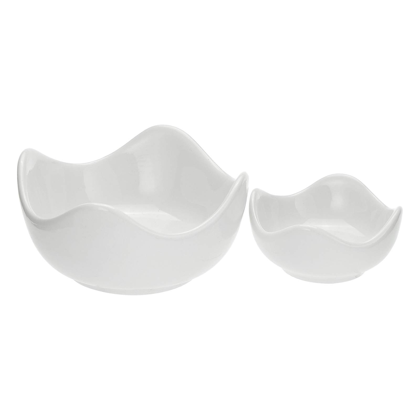Symphony Alfresco Modern Dip Bowls Set - 2 Pieces,White