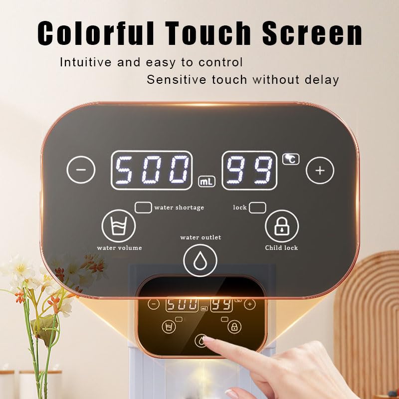 3L Instant Hot Water Dispenser, 2000W Rapid Got z 12 ustawieniami tempa, Filtrowane napoje do herbaty i kawy, Przenośna czajnik biurowa z blokadą bezpieczeństwa dziecka