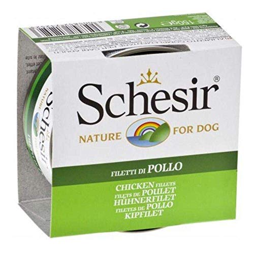 Schesir – Comida húmeda para perros adultos Schesir filetes de pollo en gelatina 150 g.
