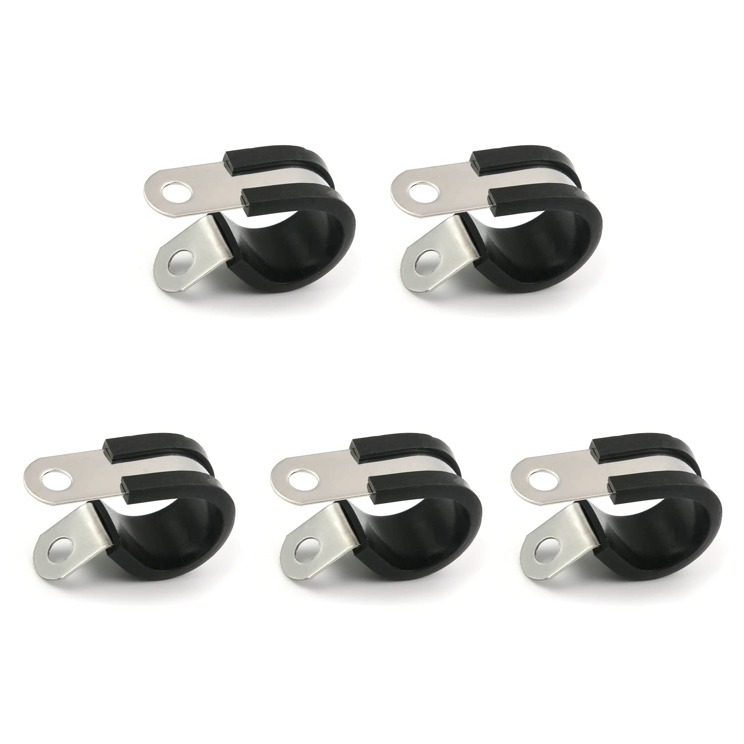 Kit Da 50 Morsetti Per Cavi In Acciaio Inox - Con Cuscinetti In Gomma