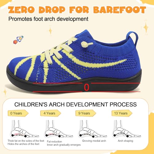 Image of LeIsfIt Toddler Shoes Girls Boys Wide Shoes Kids Zero Drop Minimalist Sneakers Barefoot Slip on Tennis Sneakers