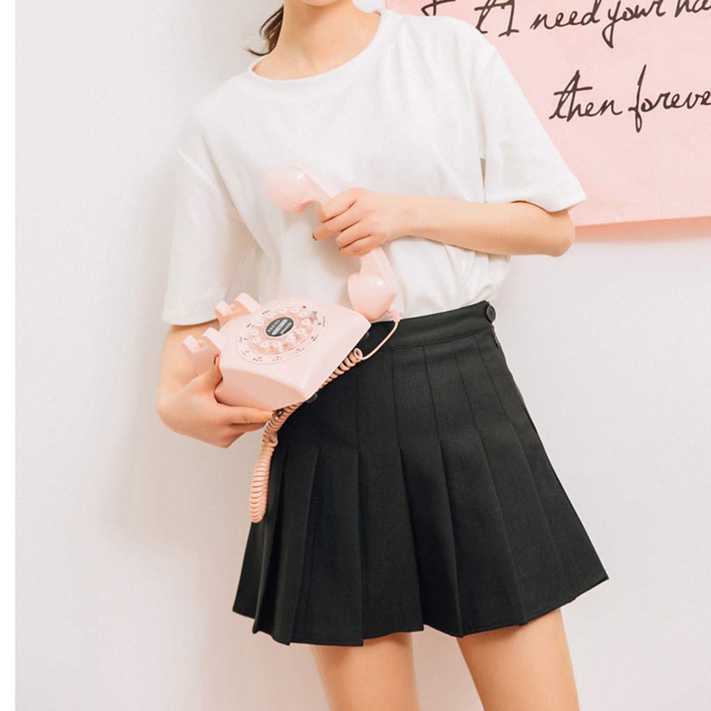 Minigonna Donna Vita Alta Plissettata Gonna da Tennis Elegante Primavera