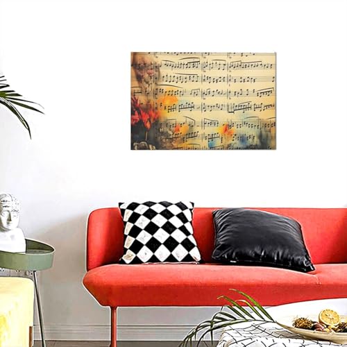 Peinture murale de musique vintage pour votre salon