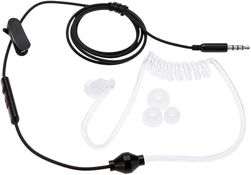 SUPEWOLD auricolare stereo 3 5 mm anti-radiazioni cuffie tubo mono stereo Headset auricolare con microfono per Smart Phone Nero SUPEWOLD auricolare stereo 3 5 mm anti-radiazioni cuffie tubo mono stereo Headset auricolare con microfono per Smart Phone Nero