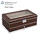 SONGMICS Watch Box Jewelry Organizer Brown Case with 12 Pillows Lockable UJWB012Z