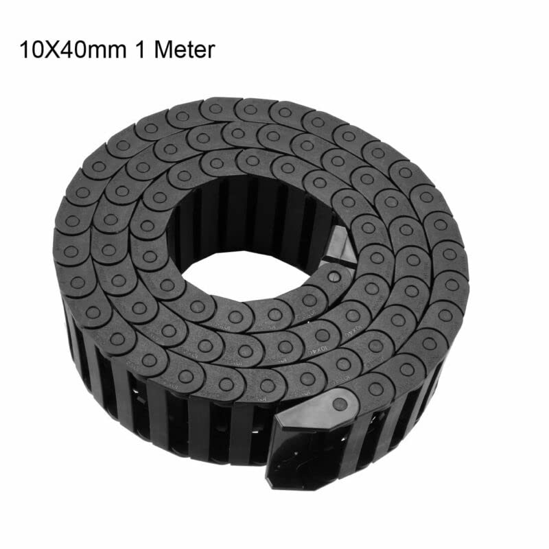 Tool parts Drag Chain Cable for Carrier Closed Type With End Connectors 10X40mm 1 Meter Plastic