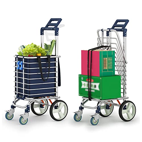 SKIITOON Einkaufstrolley Treppensteiger Mit 4 Räder,Klappbarer Leichter Einkaufswagen, Aluminium Einkaufstrolley… – Bild 8