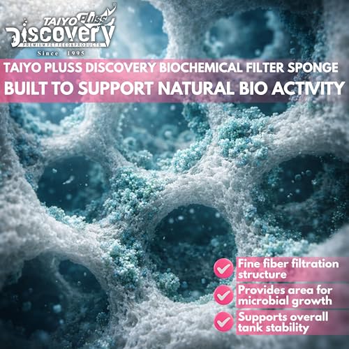 Image of Taiyo Pluss Discovery Biochemical White Filter Sponge Roll - 3 Feet (100 x 13.5 x 3 cm) (3 Pack) | Cut-to-Size Felt Filter Foam Cotton Media for Aquarium | Mechanical & Biological Filtration
