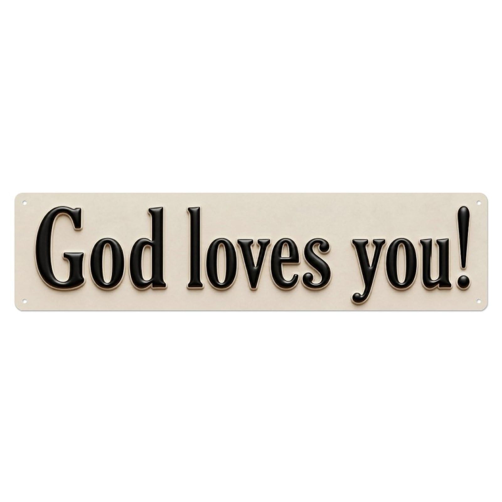 Okahys 4X16inch(10X40cm) God Loves You Blessing Faith_1 Vintage Metal Tin Sign