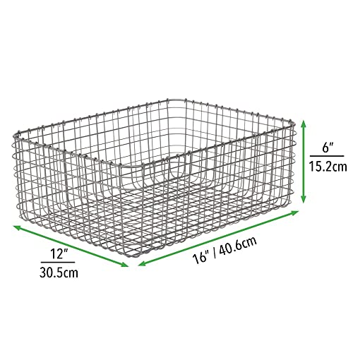 mDesign multifunctionele mand van metaal – opbergmand voor keuken, voorraadkamer enz. – compacte en universele draadmand, Verpakking van 3 - Image 7