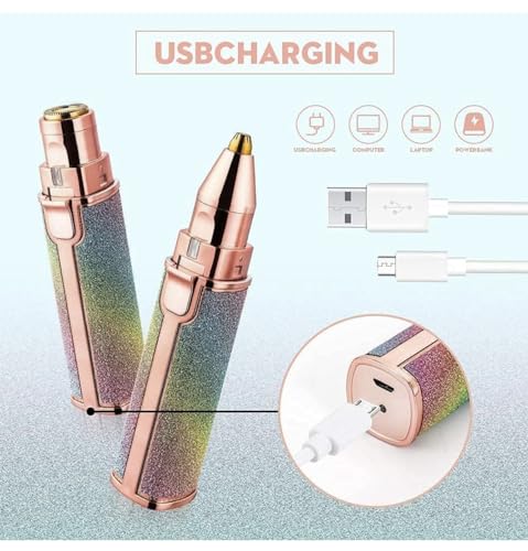 Image of Endzone Professional Cordless Buddha Hair Clipper Rechargeable T-Blade Men's Grooming Shaving Machine for Self Cutting Haircut Barbers Trimmers Cutter with 4 Guide Combs (Women's Sparkle)