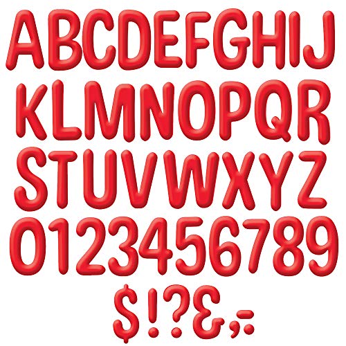 Eureka Red Alphabet and Numbers Bulletin Board and Classroom Decorations, 180pcs, 4'' H - image 2