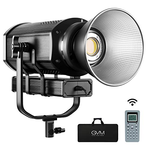 GVM 300W LED Video Light CRI97+ TLCL97+ 5600K 37300lux Continuous Output Lighting with Bowens Mount, Remote & DMX Control System, Photography Lighting for YouTube Portrait Studio Wedding Shooting GVM 300W LED Video Light CRI97+ TLCL97+ 5600K 37300lux Continuous Output Lighting with Bowens Mount, Remote & DMX Control System, Photography Lighting for YouTube Portrait Studio Wedding Shooting