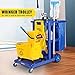 Toolsempire 35 Quart Large Capacity Mop Bucket Side Press Cleaning Wringer Trolley for Household & Commercial Use