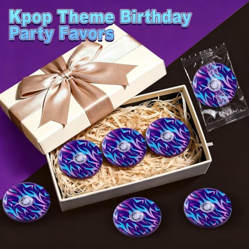 GLOMAXLY 24 Pcs Kpop Theme Fidget Spinners Bulk, Mini Lightning Pattern Sensory Toys for Kids Birthday Party Goodie Bag Stuffers, Classroom Student Rewards and Carnival Small Game Prizes - Image 7