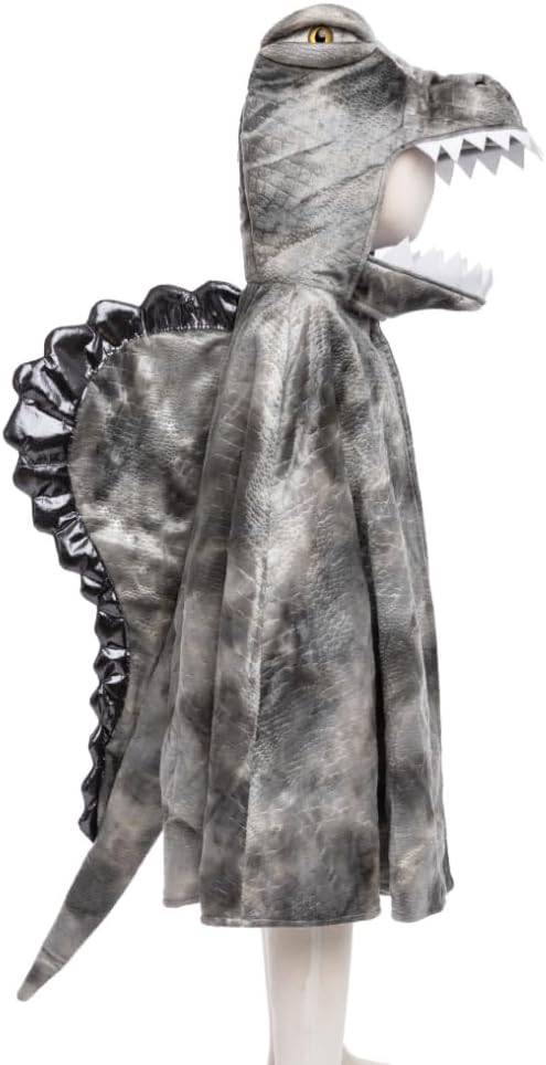 Great Pretenders Grandasaurus Spinosaurus Cape, Grey, Size 4-6, 56835, Kids Dinosaur Costume