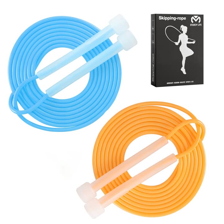 M STURDY LIFE Jump Rope, Adjustable Handles for Men Women and Kids, Tangle-Free Rapid Speed Skipping Rope for Fitness, Home Exercise & Slim Body