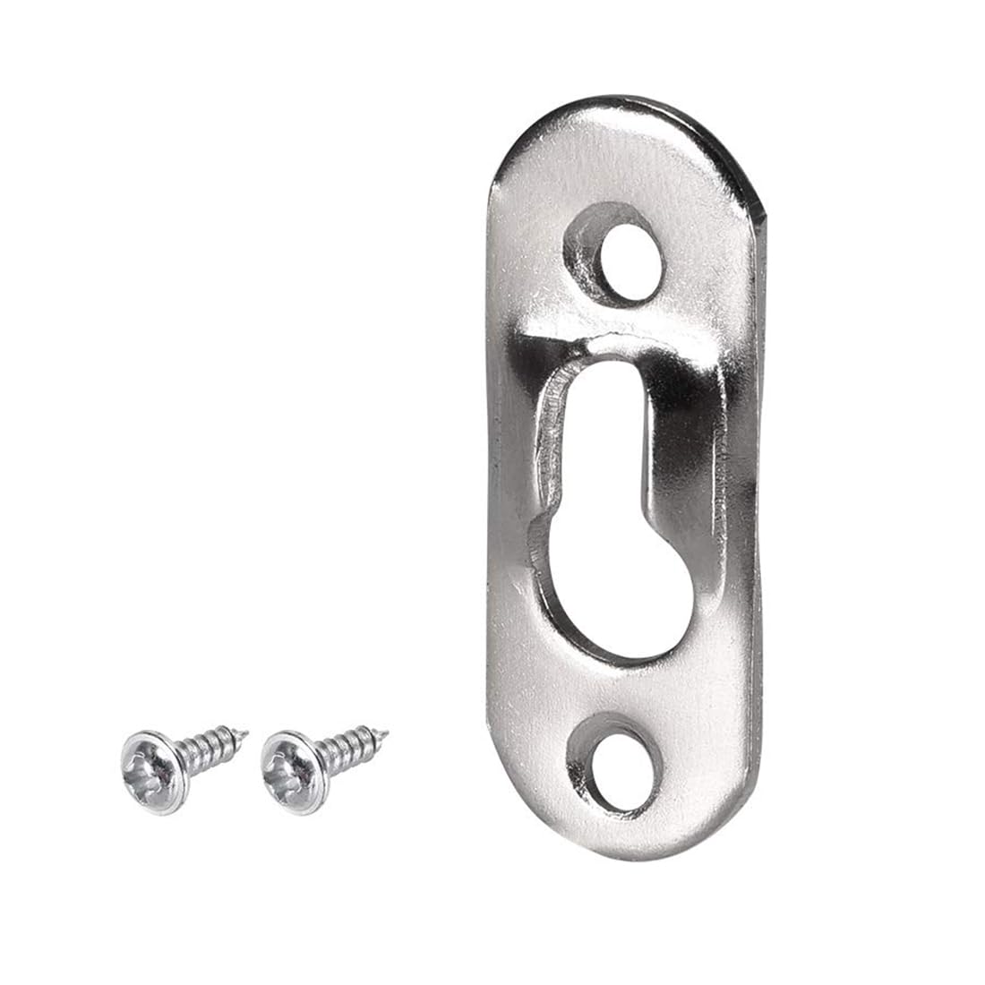 TA-VIGOR 30 Pcs Keyhole Hanging Plates with Screws, 37mm x 14mm Zinc Plated Picture Frame Hooks, Heavy Duty Picture Hangers and Hooks for Hanging Photo Frames, Wall Decor and Mirrors — image 1
