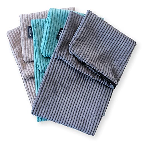 4L Textil Molly Hundekissen Waschbar Mit Bezug Und Reißverschluss für Große Hunde - Hundematte Liegekissen Waschbares Hundebett (Ersatzbezug 100x80 cm, Latte Stripes)