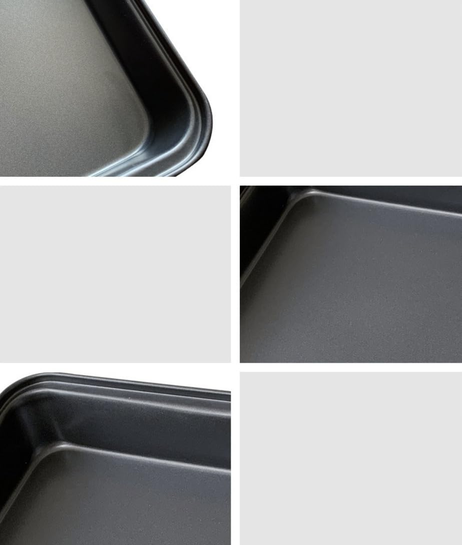 Paquete de 4 moldes for hornear cuadrados antiadherentes engrosados; apto for horno; Molde versátil for pasteles, pan y galletas.