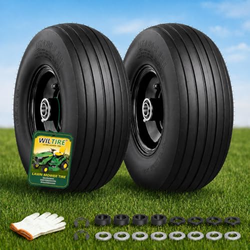 Wiltire 11x4.00-5 Lawn Mower Tire & Wheel Assembly (2 Pack)