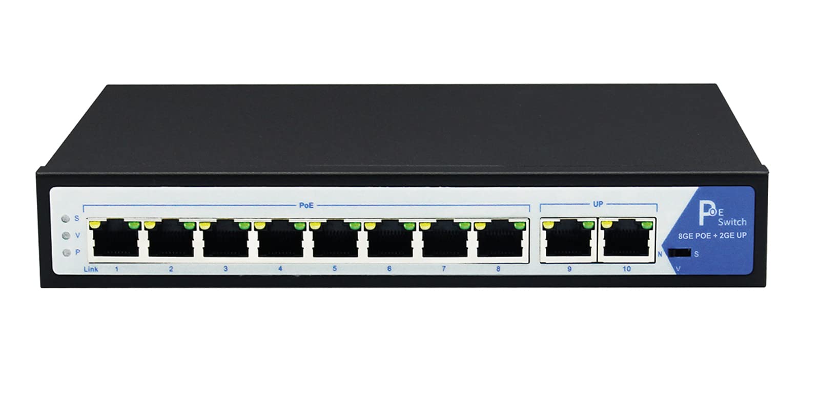 VALUE PoE+ Gigabit Ethernet Switch, 8+2 porty
