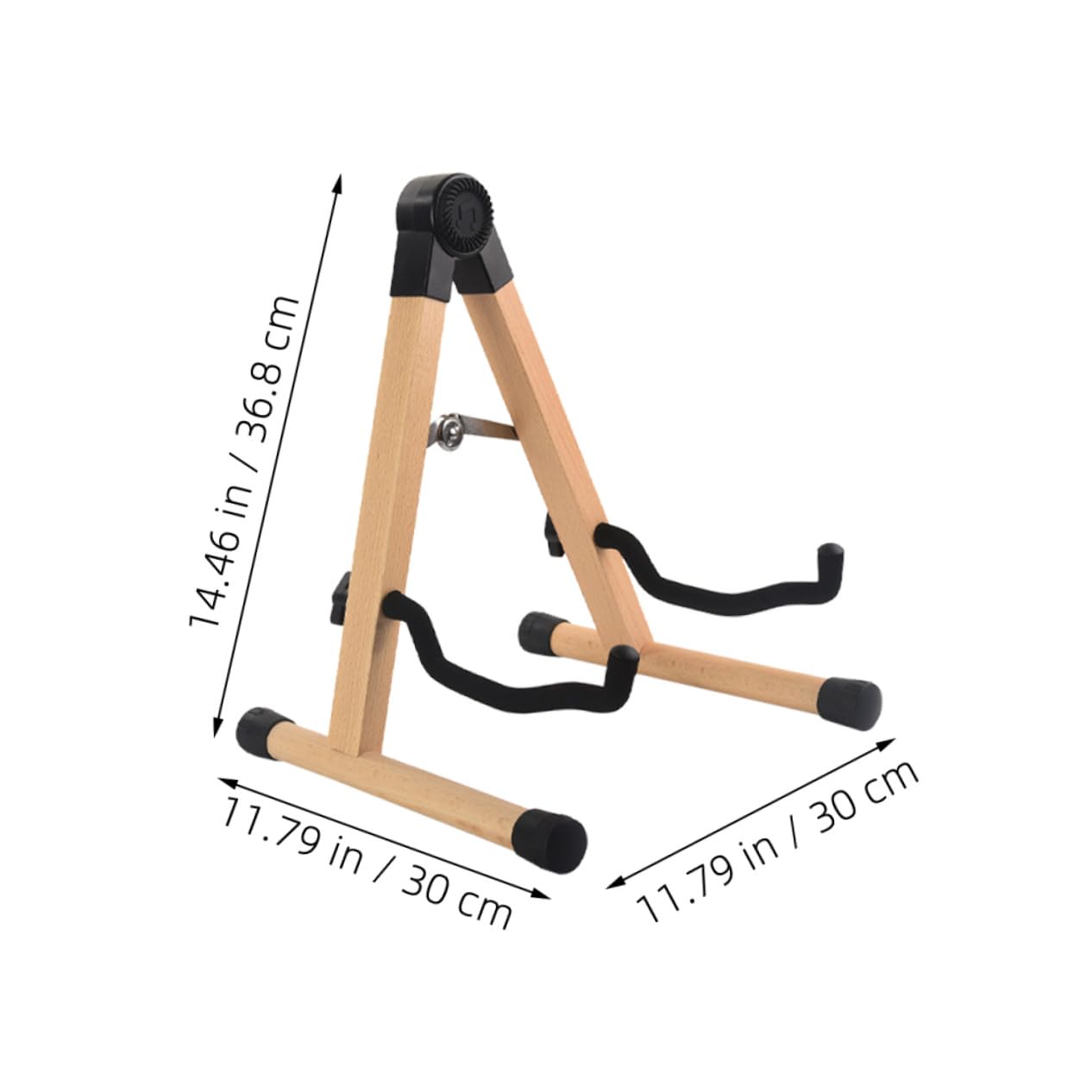 minkissy Supporto per Chitarra in Legno Pieghevole Stand per Chitarra Acustica Classica ed Elettrica Stabile per Esposizione e Trasporto
