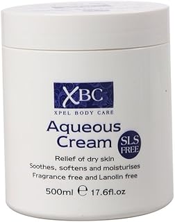 XBC SLS Free Aqueous Body Cream Dry Skin Moisturiser Cream 500 ml