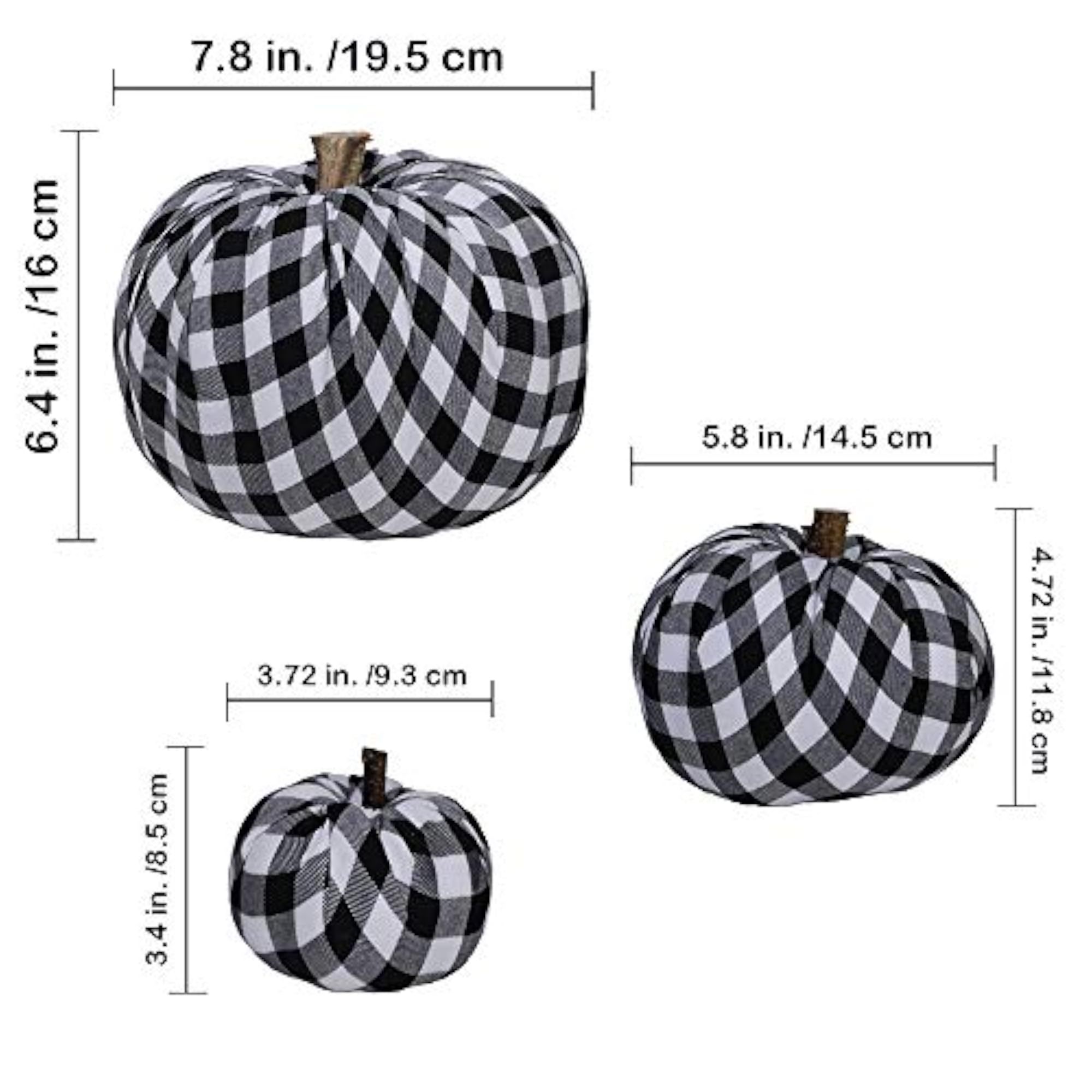 3 Assorted Burlap Pumpkins for Fall and Thanksgiving Decor