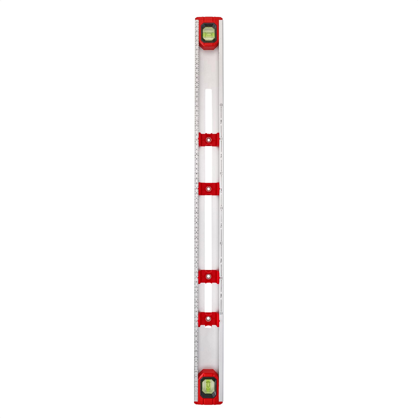Einhell Markierwasserwaage, 80 cm (präzises Ausrichten und Anzeichnen, 4 verstellbare Schablonen, 2 Libellen, mm-Skala, Steckdosenabstände, robustes Aluminiumprofil)
