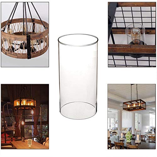 Clear Candle Holder Glass Chimney For Candle Open Ended Clear Glass Lamp Shade Open 2.8" Height 6" #TOP4