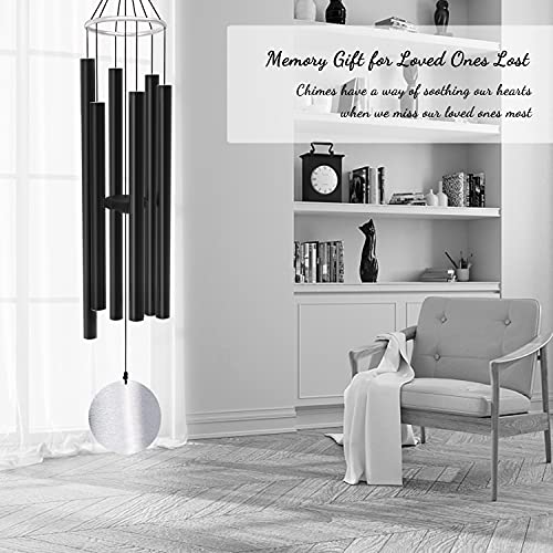 Astarin Wind Chimes Outdoor Large Deep Tone,36 Inch Large Wind Chimes For Outside Tuned Relaxing Soothing Low Bass,Memorial Wind Chimes Sympathy For Mom Dad,Black #TOP6