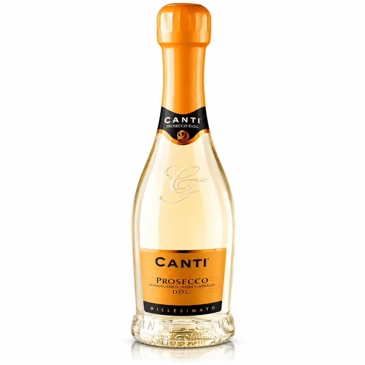 Canti - Prosecco Millesimato, Vin Extra Sec Petite Bouteilles, Élaboré à Partir du Cépage Glera de Venise, Goût Fruité et Floral, 12x200 ml