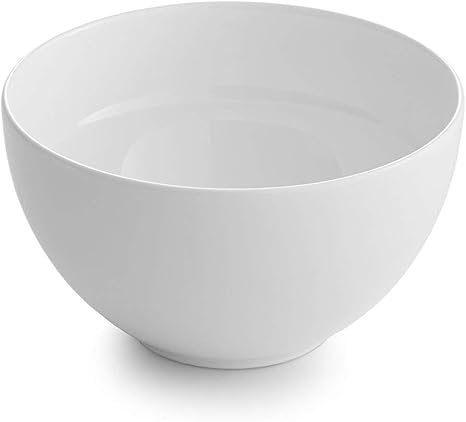 nambe Skye Collection All-Purpose Ceramic Bowl, White, Dishwasher & Microwave Safe, 5.75- inch, Bowl for Cereal, Soup, Rice, Pasta, Salad, and Oatmeal