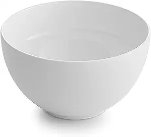 nambe Skye Collection All-Purpose Ceramic Bowl, White, Dishwasher & Microwave Safe, 5.75- inch, Bowl for Cereal, Soup, Rice, Pasta, Salad, and Oatmeal