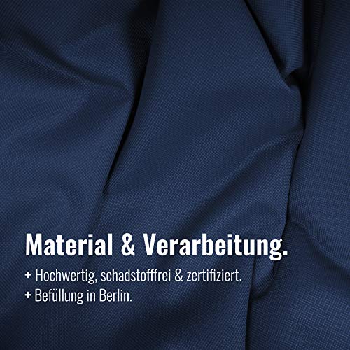 KABA SALES Sitzsack Rechteckig Bean Bag Riesensitzsack 16 Farben Sitzkissen Kinder Indoor Outdoor Lounge (3XL, Marine) – Bild 4