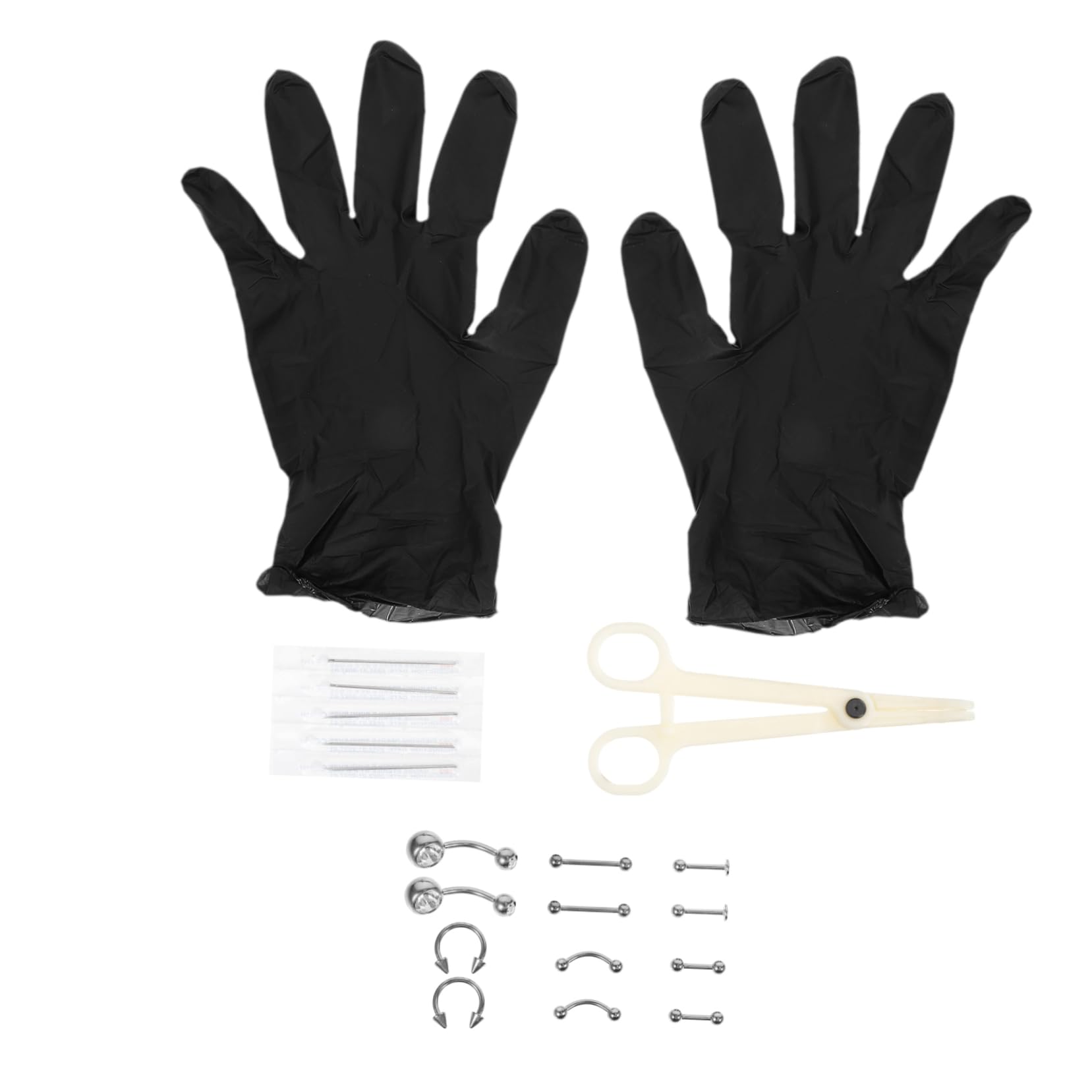 FOMIYES 1 Set Body Jewelry Studs Body Jewelry Rings Kit Cuff Earrings Body Jewelries Supplies Delicate Charms Cloth Silver