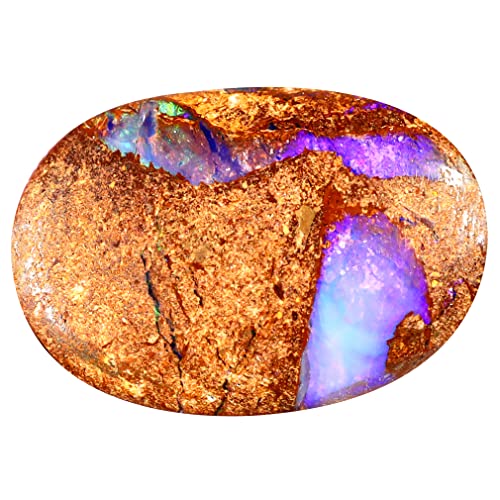 Opale Koroit d'Australie 6,48 ct : certitude d'une pierre brute 100% naturelle