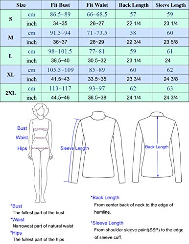 Kate Kasin Women's Mesh Shirt Sheer Blouse High Ne ck Long Sleeve See Through Tops Tee (Black,M)