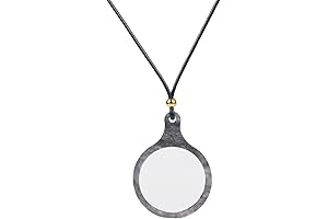 Anti Lost Portable 5X Magnifier Strap with 65mm Diameter Magnifying Glass Lens...