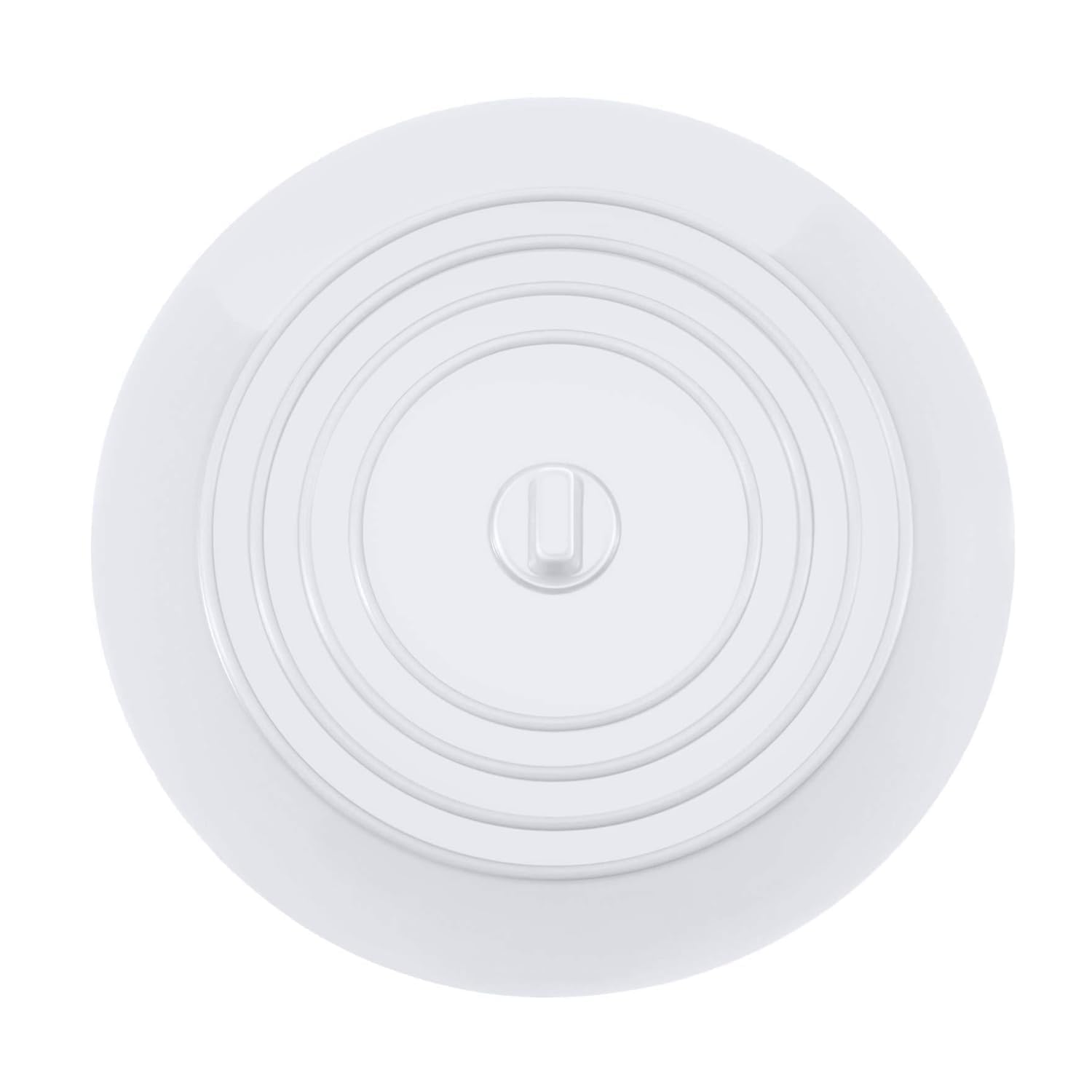 Fbbevwbk White Silicone Tub Stopper, Universal Sink Plug, Drain Cover, 15.3Cm/6Inch,